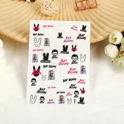 New MG series karol g nail decals bad bunny Nail adhesive stickers