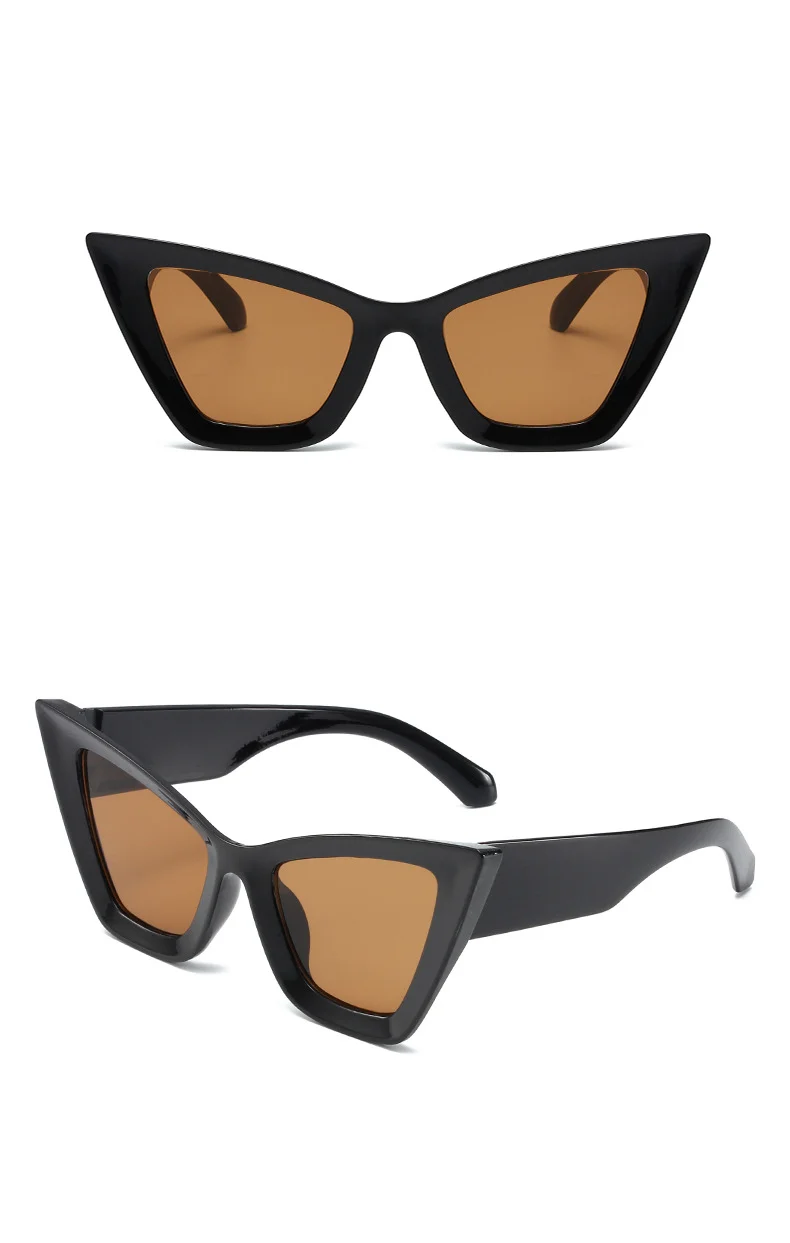 Custom Logo PC Eyewear Oversized Steampunk Cool Big Cat Eye Women Sun glasses Shades 2024 Trendy Cat eye Sunglasses Gafas De Sol