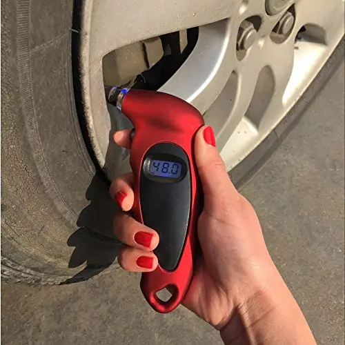 Цифровой манометр в шинах 150 PSI 4 настройки для автомобиля грузовика велосипеда с ЖК-дисплеем подсветкой и нескользящим захватом