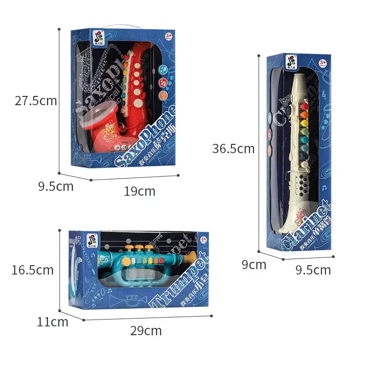 Saxophone children blowing instrument set whistle music toy baby