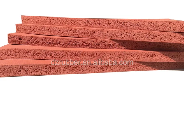 Textured red/black silicone foam sheet