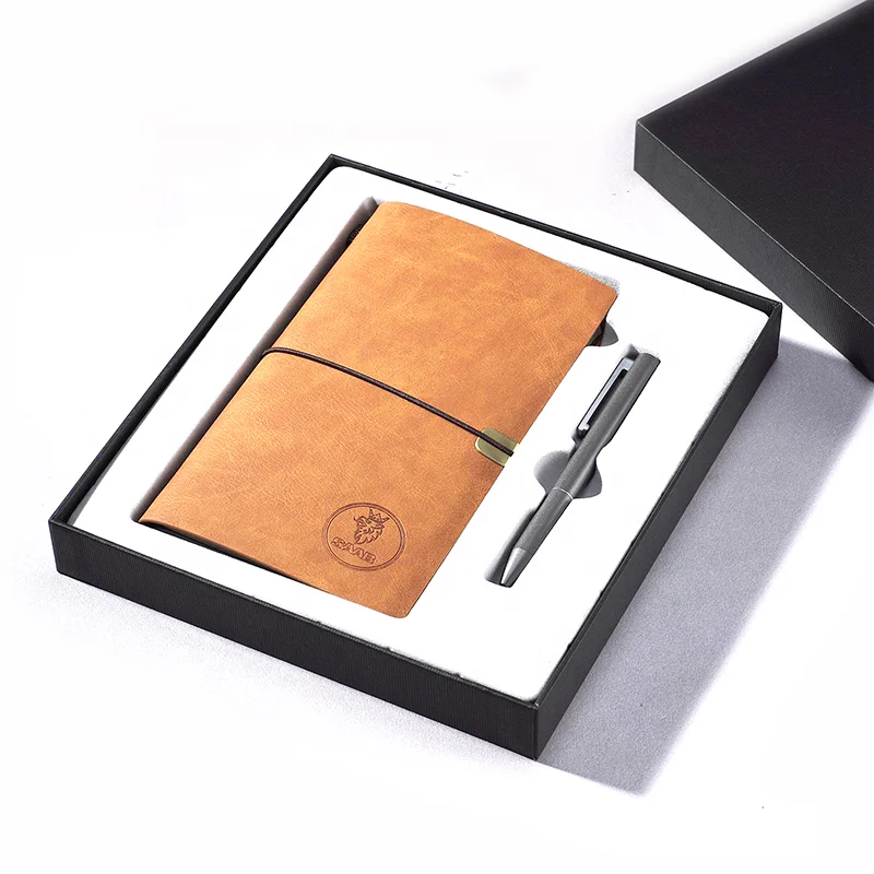 
Elastic rubberband a4 custom planner kraft folder vintage journal a6 pu leather traveler paper inserts travel blank notebooks 