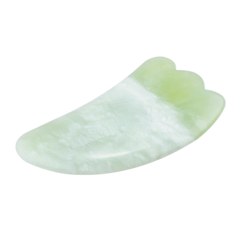 
2020 Best Seller Custom Logo Natural Green Jade Massage Skin Gua Sha High Quality Real Xiuyan Jade Guasha 