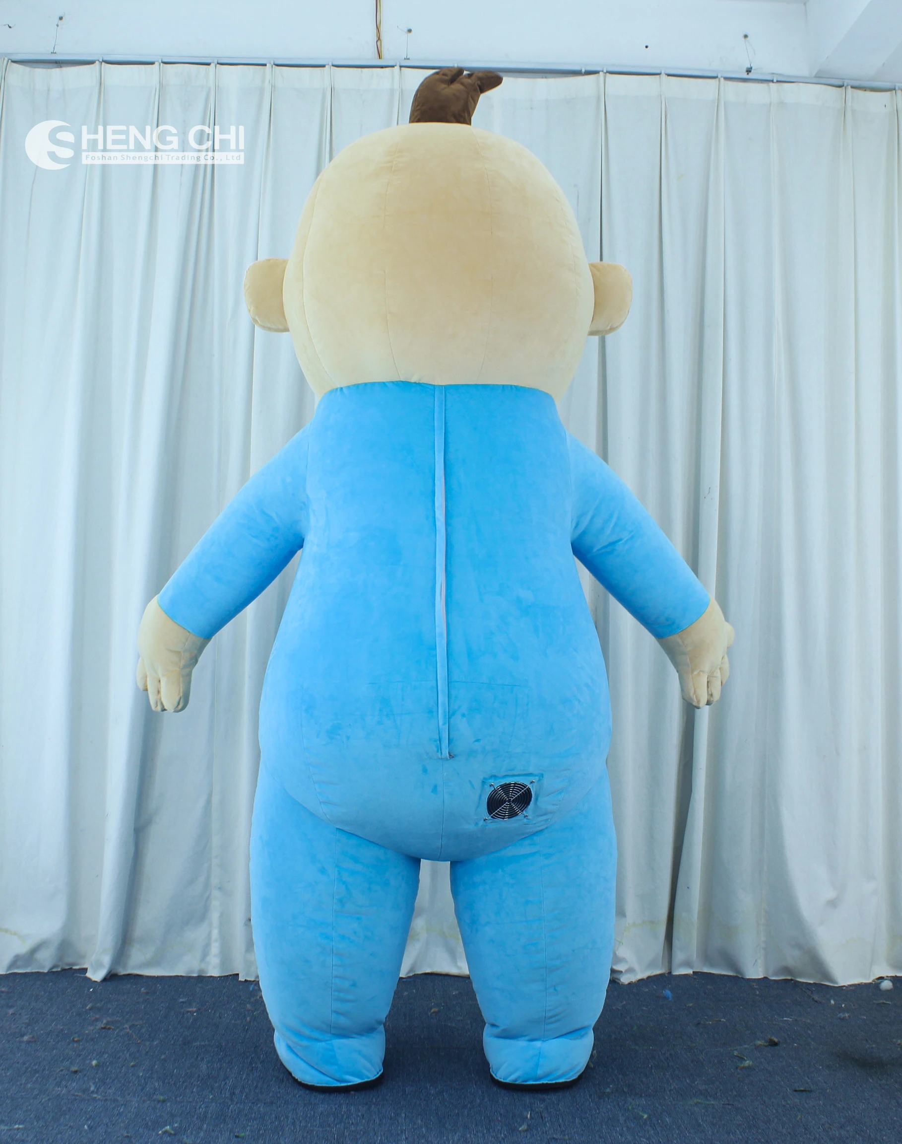 Inflatable Baby Boy Costume Mascot Baby Shower Gift Plush Adult Dress Birthday Party