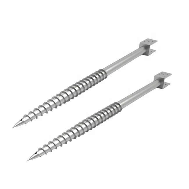 Customized galvanized ground earth screw anchors helical screw pile otter u type ground screw