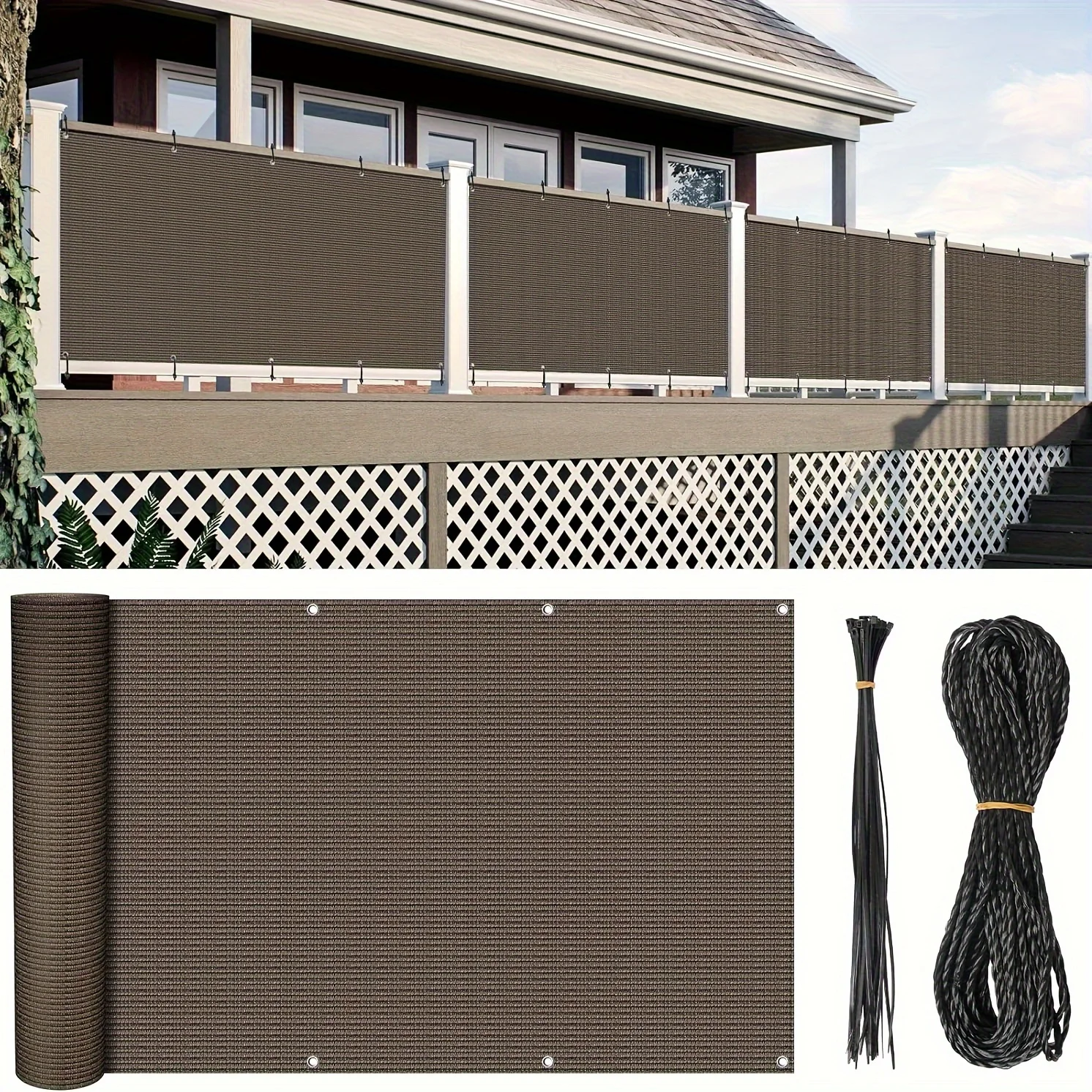 3*16ft  Balcony shading mesh privacy screen fence net privacy net polyethylene safety net fence screen panel