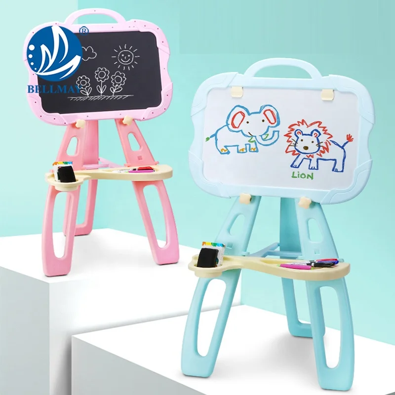 Bemay Toy Kid Intelligent Double Sided Short Crus Magnetic Writing Board Drawing Toys For Painting