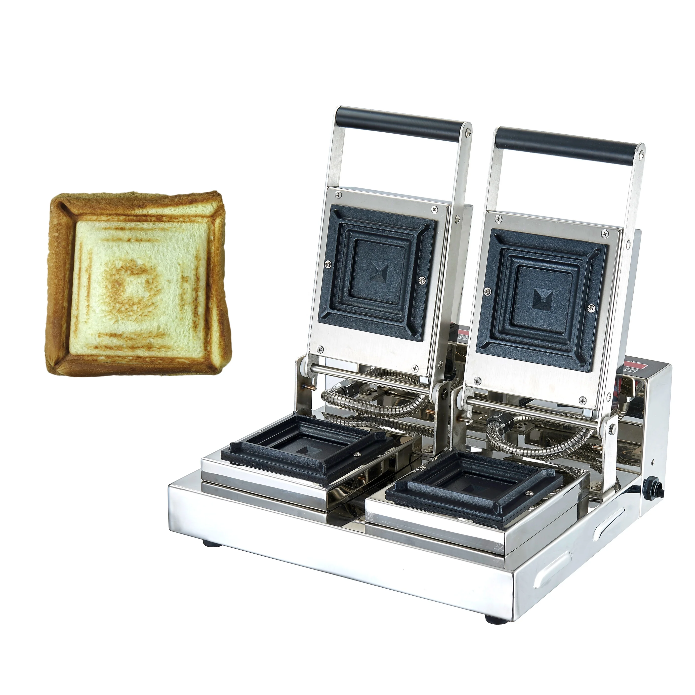 Popular  New Type Street Food Commercial Non-stick Breakfast Durable Square Sandwich Maker