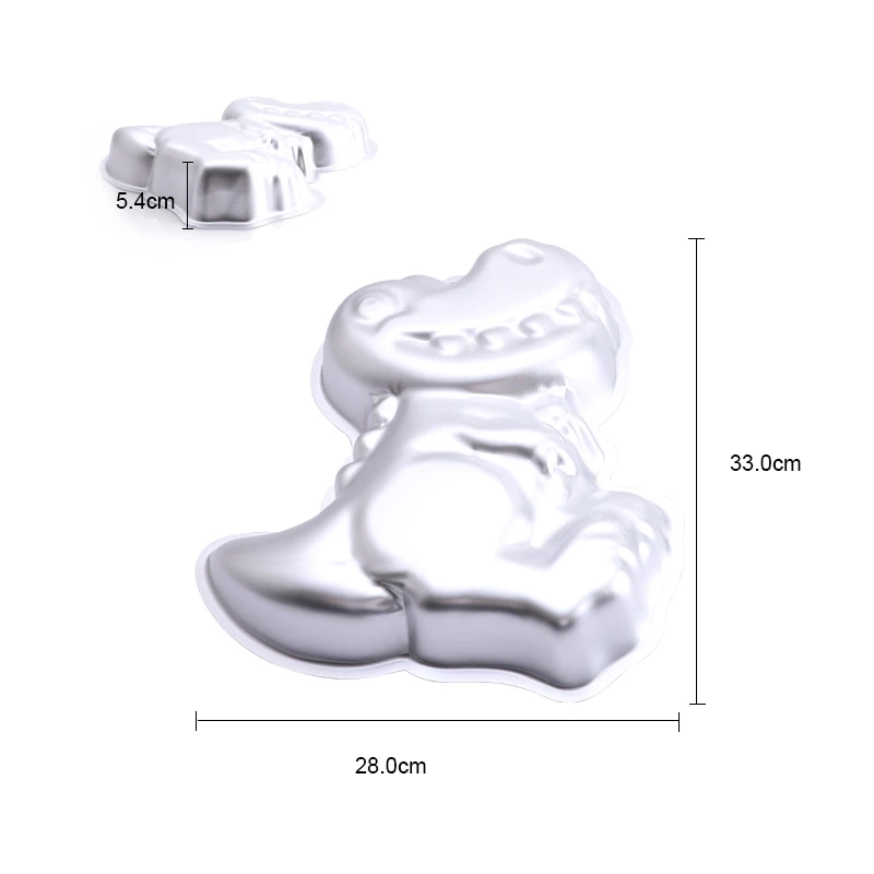 Лидер продаж алюминиевая 3D форма для торта в форме динозавра украшения детей
