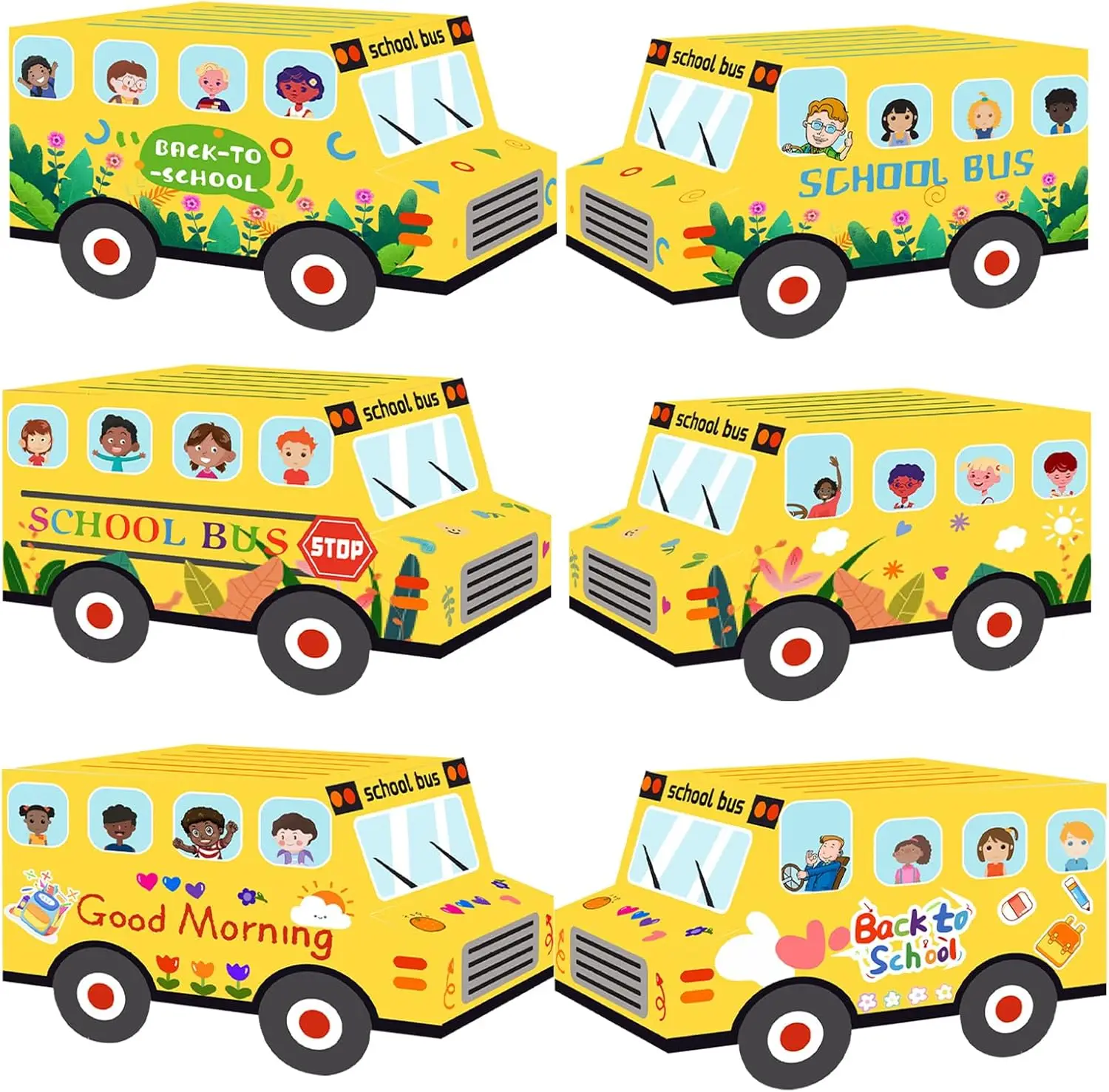 12Pcs School Bus Party Treat Boxes Back to School Gift Box First Day of School Cardboard Box for Party Decor Supplies