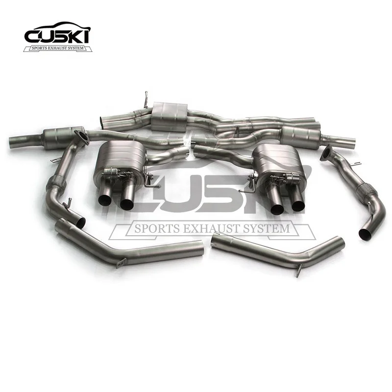 Выхлопная труба Catback высокого качества для Audi S4/S5 B9 2019-2023 выхлопной трубы глушителя из нержавеющей стали системы автомобиля