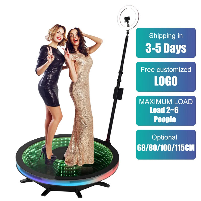LED зеркальное стекло 360 градусов видео Photo Booth интеллигентая (ый) Пульт дистанционного управления RGB свет замедленной съемки