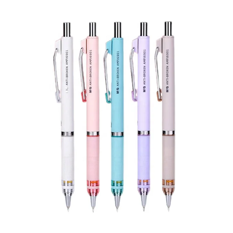 Andstal 0.5/0.7MM Mechanical Pencils 5 Vivid Colors Unbreakable Core Pencil Mechanical Mechanical Pencil For Kids School Supplies