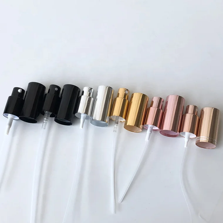 18 415 Luxury Essential Oil Spray Bottle Top Leak Proof Aluminum Perfume Fine Mist Spray Pump Cap Rose Gold