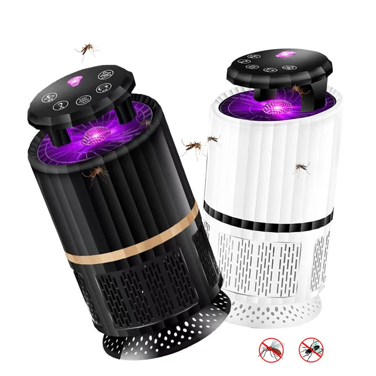 Indoor Bionic Insect Trap Bug Fruit Fly Gnat Mosquito Killer with 360 Degrees LED Strong Fan Suction Insect Killer Flies Trap