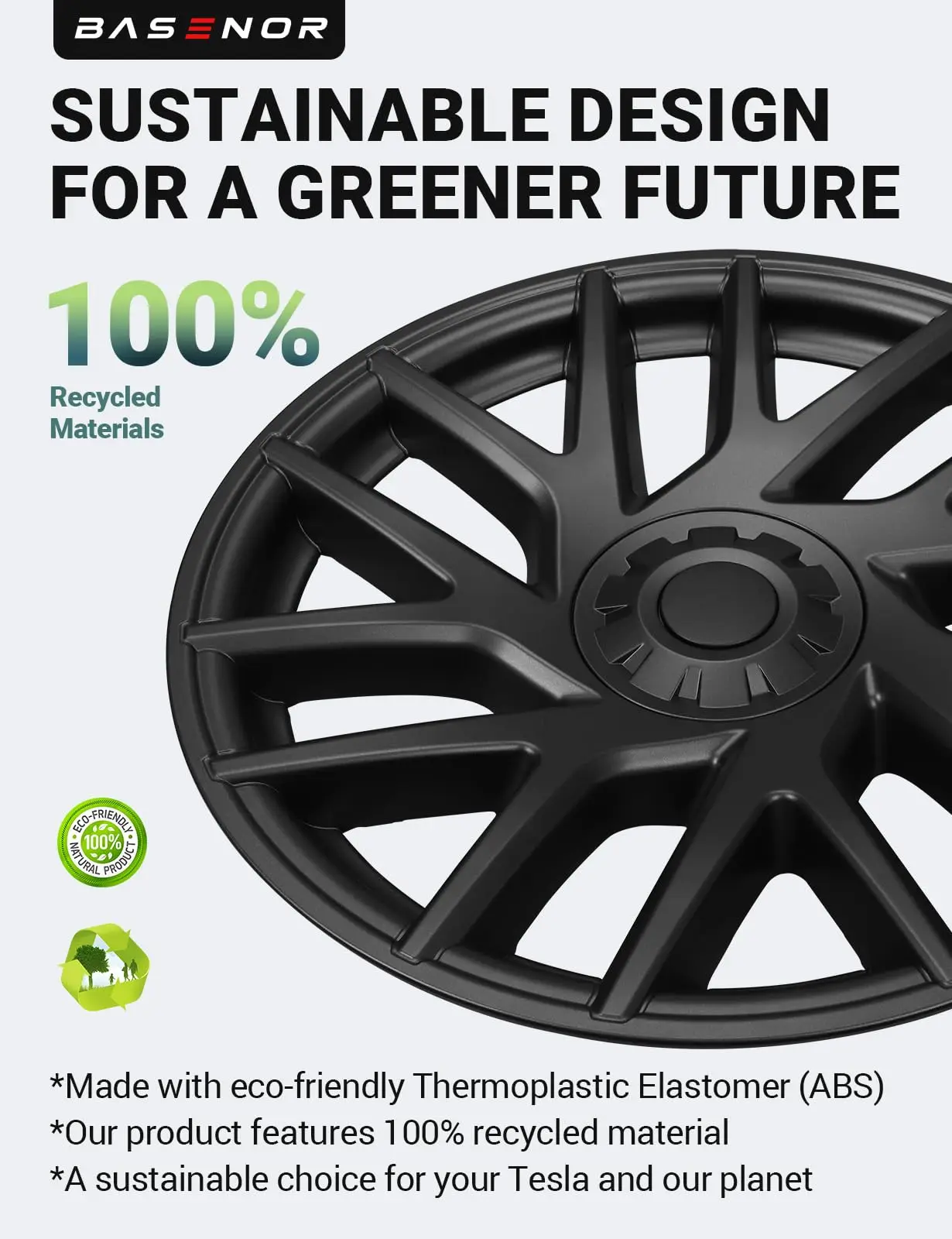 18 Inch Matte Black Hubcap Wheel Hub Caps OEM Rim Protectors Cover Replacement Wheel Cover for 2024 Tesla Model 3 Highland