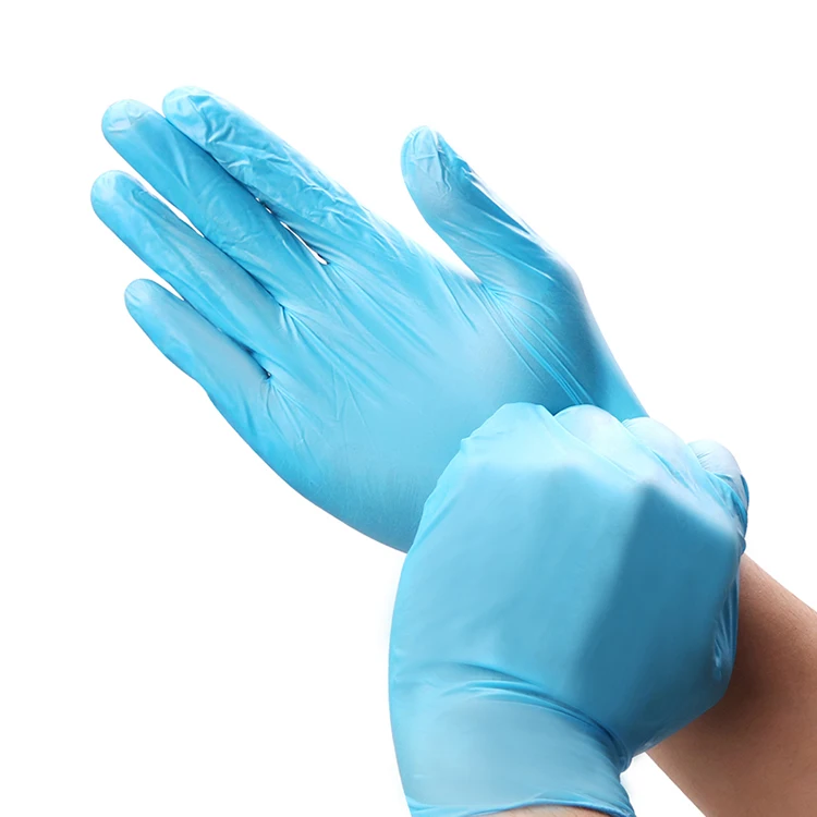 Disposable gloves Manufacturers Powder Free Blue Machinery Pvc Vinyl gloves Food Single Use
