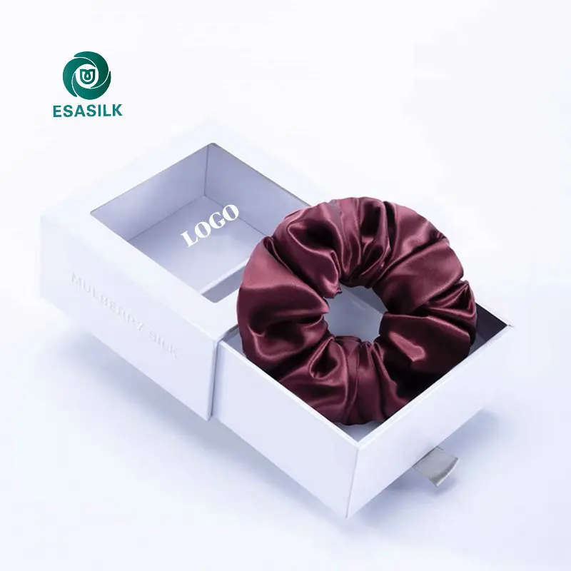 Fashion all-match different design patterns plain silk skinny hair ties scrunchies