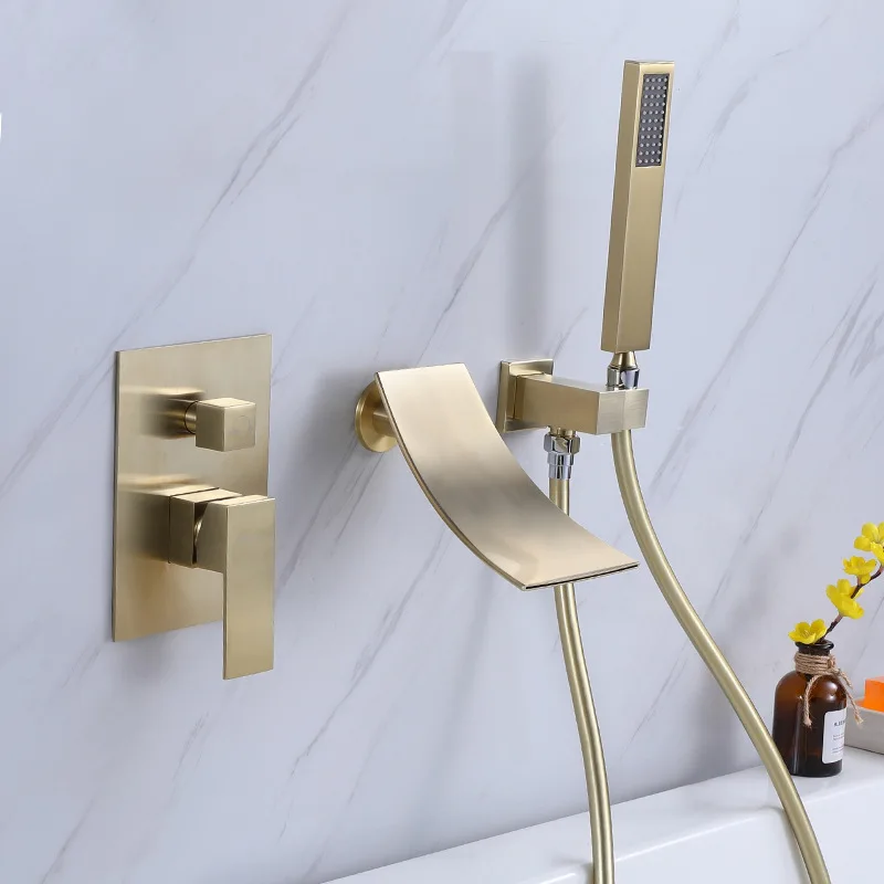 2 in 1 Two FunCtion Smart Wenzhou Korean Shower Set System Nozzle Hot and Cold Bronze SPA Bathtub Shower Set