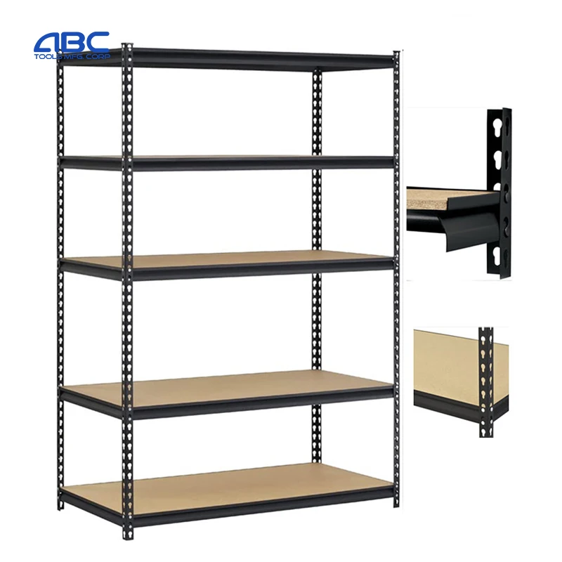 5 layer laminated wood boltless shelves new metal boltless home storage shelving rack