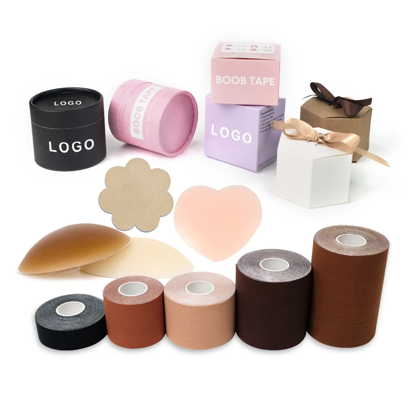 Упаковка на заказ дышащая подтяжка груди лента клейкая de Senos водонепроницаемый телевизор лента пуш-ап тела лента