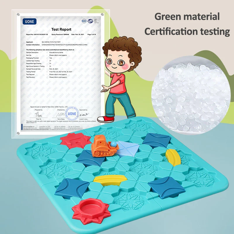 Hello selected dropshipping Road maze children Logical thinking reasoning Free track road engineering car board game