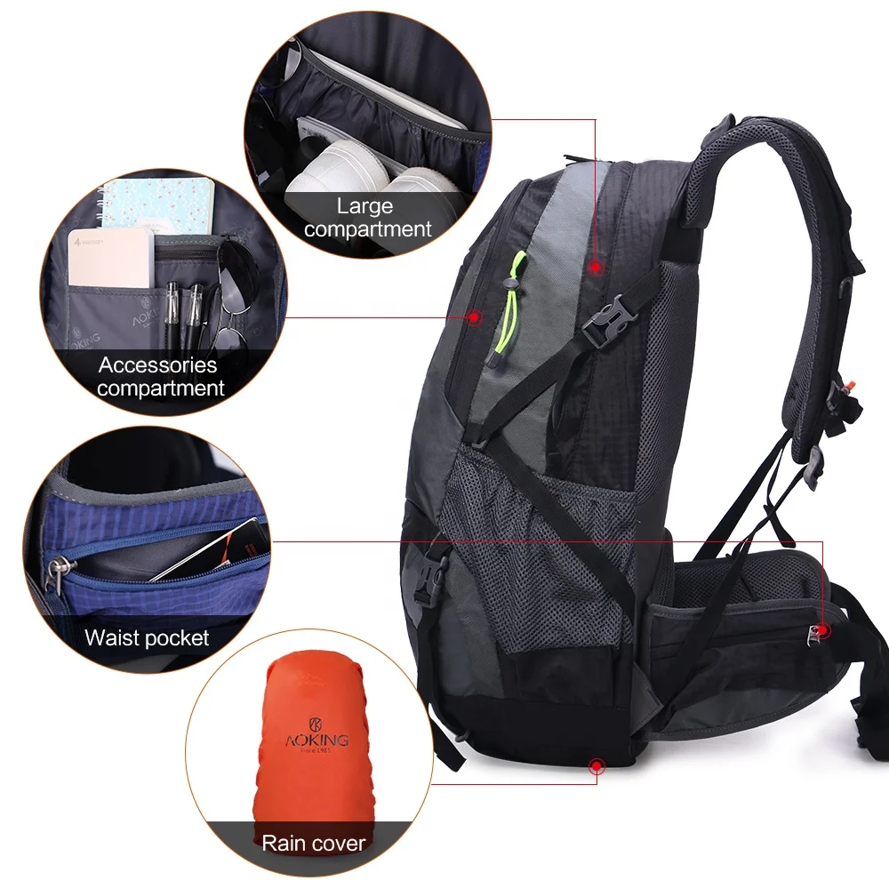 
Aoking storage external frame camping sport bagpack outdoor travelling hiking backpack mountain hiking bag 