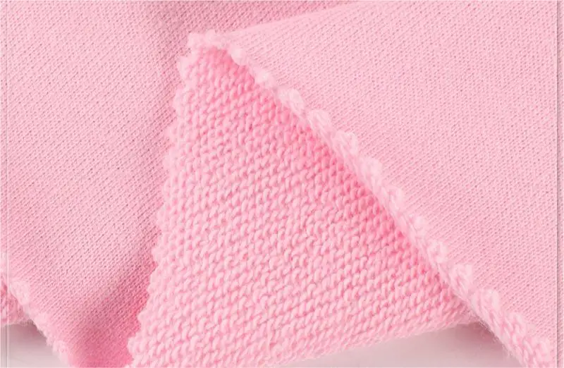 32S cotton David clothing fabric, pure cotton single-sided autumn and winter set school uniform knitted looped fabric