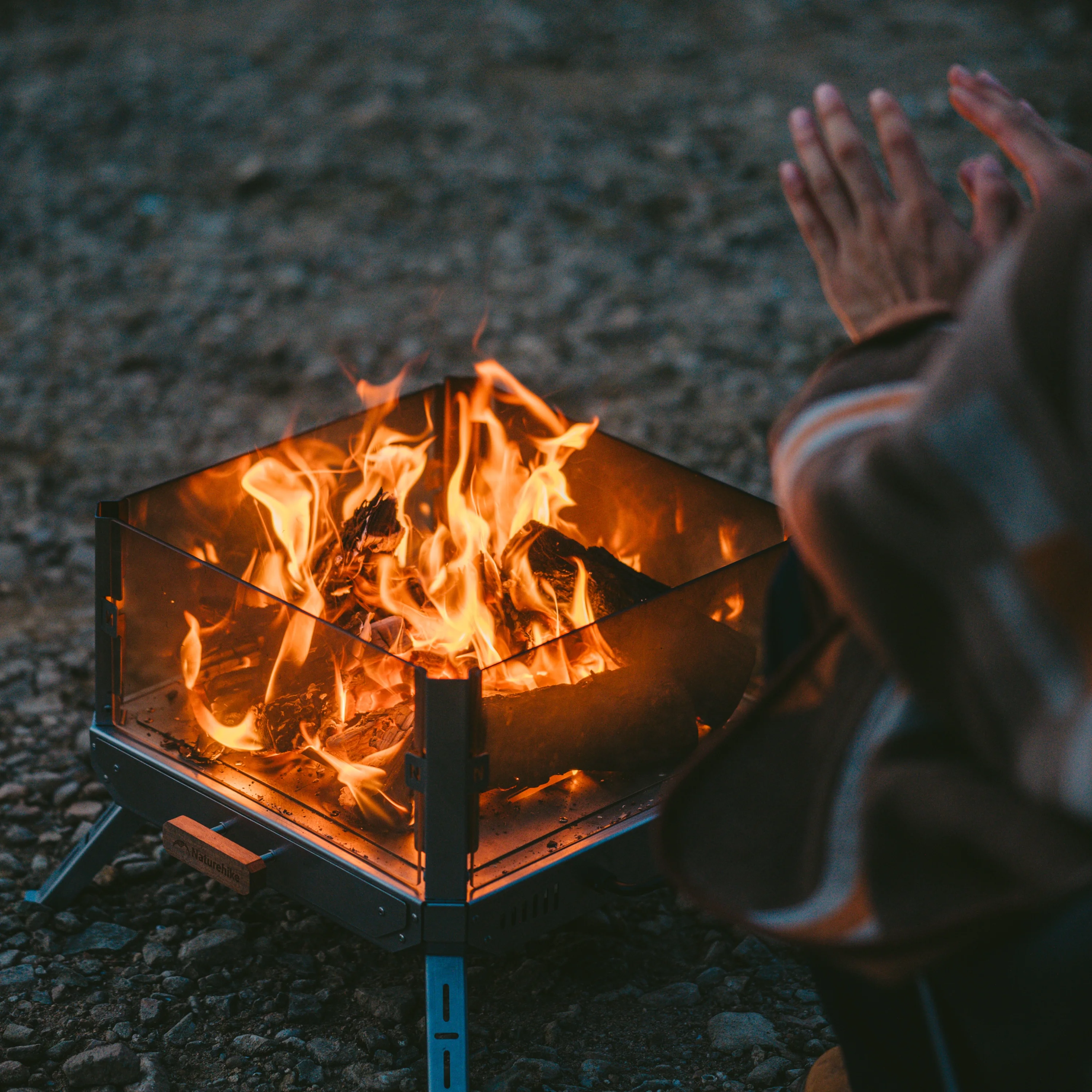 Naturehike outdoor firewood furnace fire Viewing transparent camping stove