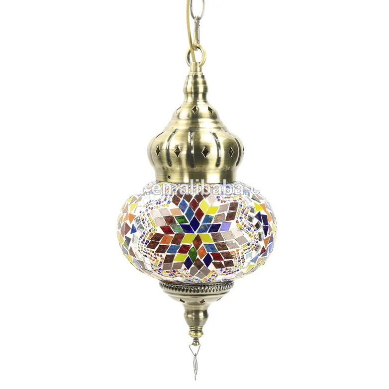 Одиночная Турецкая люстра ручной работы с мозаикой CC1L03