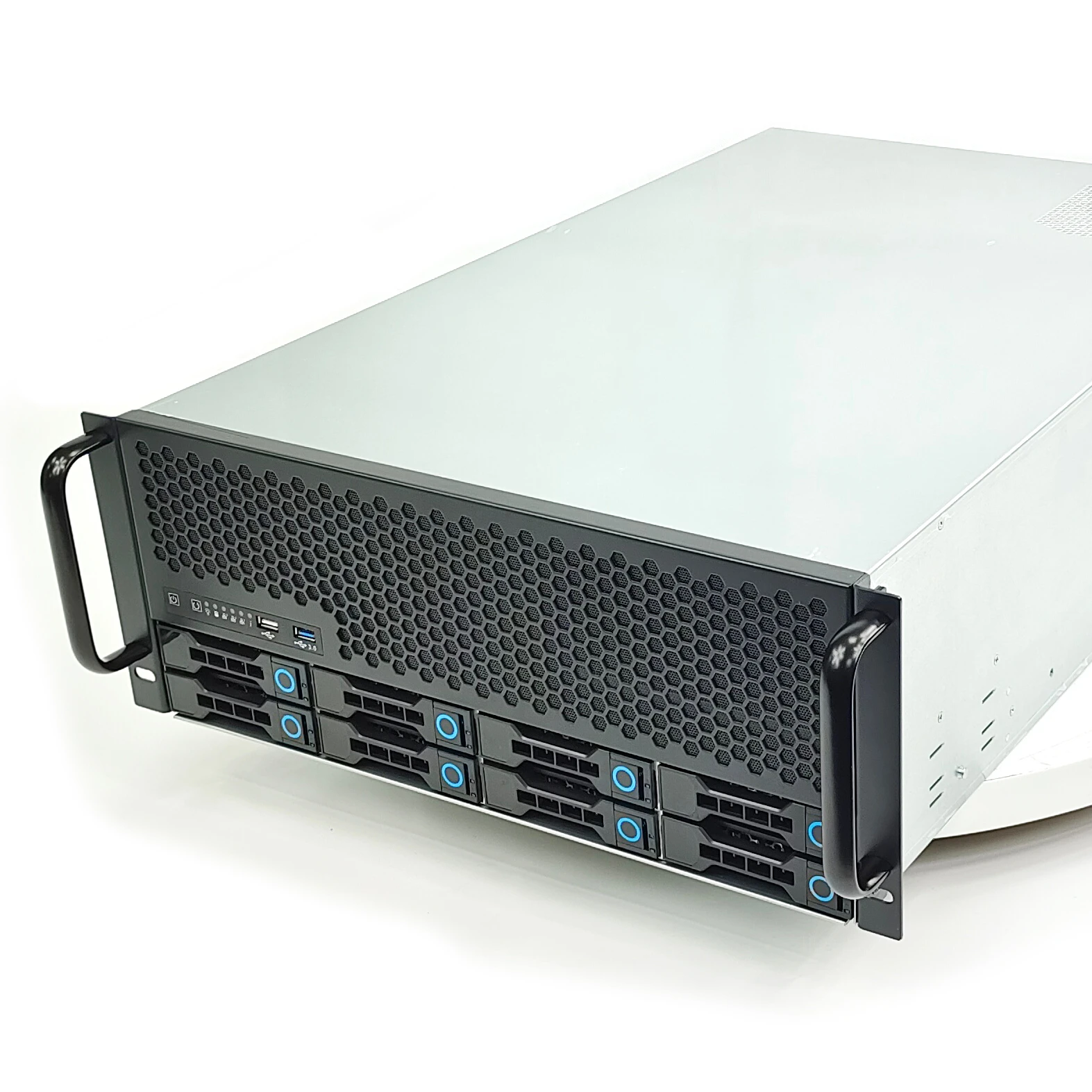 4u 8bays gpu server case 12pcie slots support 5 gpu rackmount chassis ai intelligent nas case