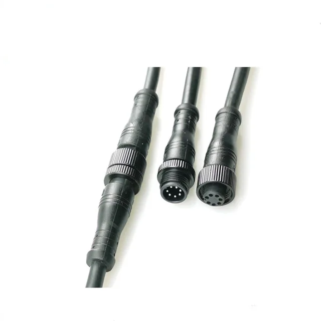 m12 cable assembly male to female ip67 ip68 waterproof custom 3 5 6 pin m12 sensor 4 pin 8 pin connector m12 cable