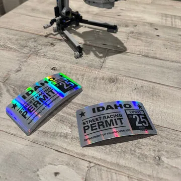 Factory wholesale Spot delivery customized tik tok Street Racing Permit Sticker Car
