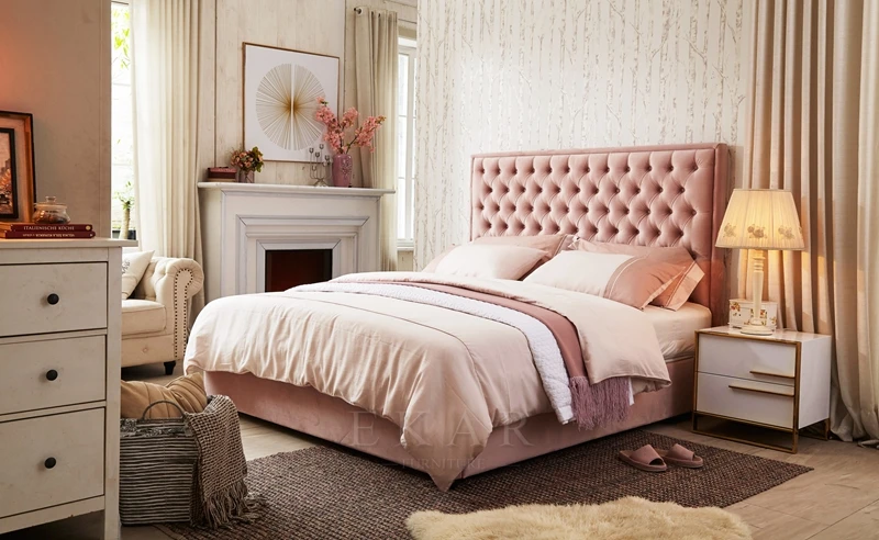 Headboard Solid Wood Pink Queen Princess Bed King Size Bed