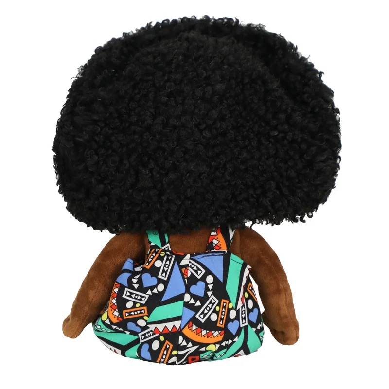 HOT 2022 Girls Gifts for Christmas African Black Skin Baby Doll Soft Black Girl Rag Doll