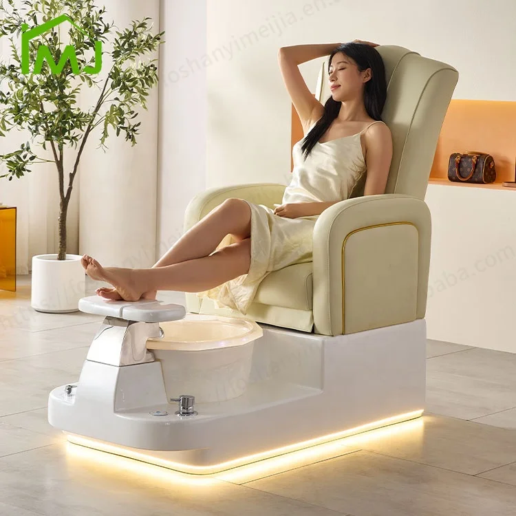 Nail Salon Storage Adjustable back Foot spa massage station Manicure and Pedicure Chairs
