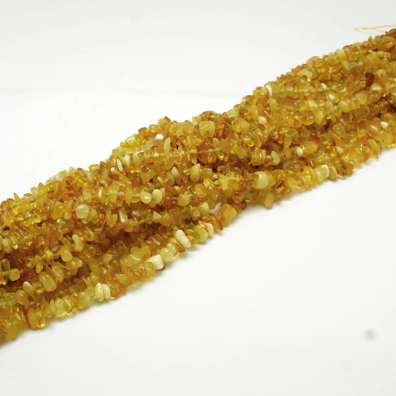 Pandahall 4~6mm Natural Chip Amber Beads Strands