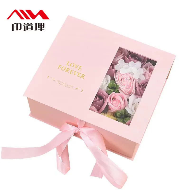 Wholesale Manufacturer Rose Gift Box Flower Packaging Chocolate Foam Flower Box