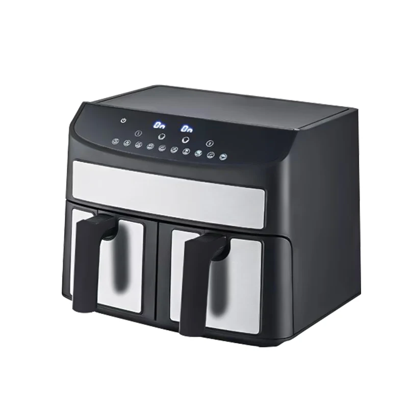 Hot Sale 4L To 8L With Smart Rap 2-basket Smart Touch Screen Deep Fry Oven Fry Cooker Double Baskets Air Fryer