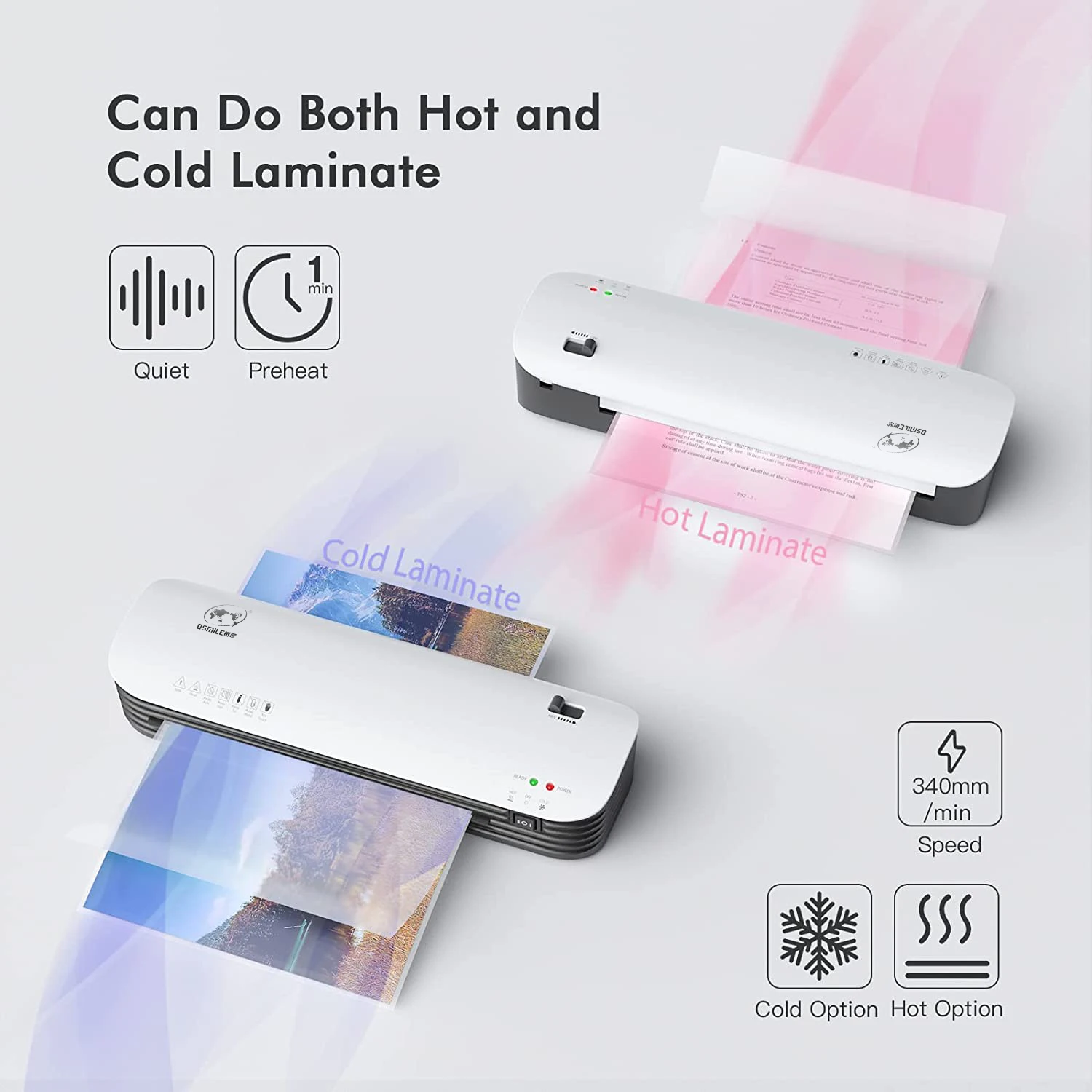 SL399 portable Laminator Machine  for office/school laminator Hot and cold laminating for different usage
