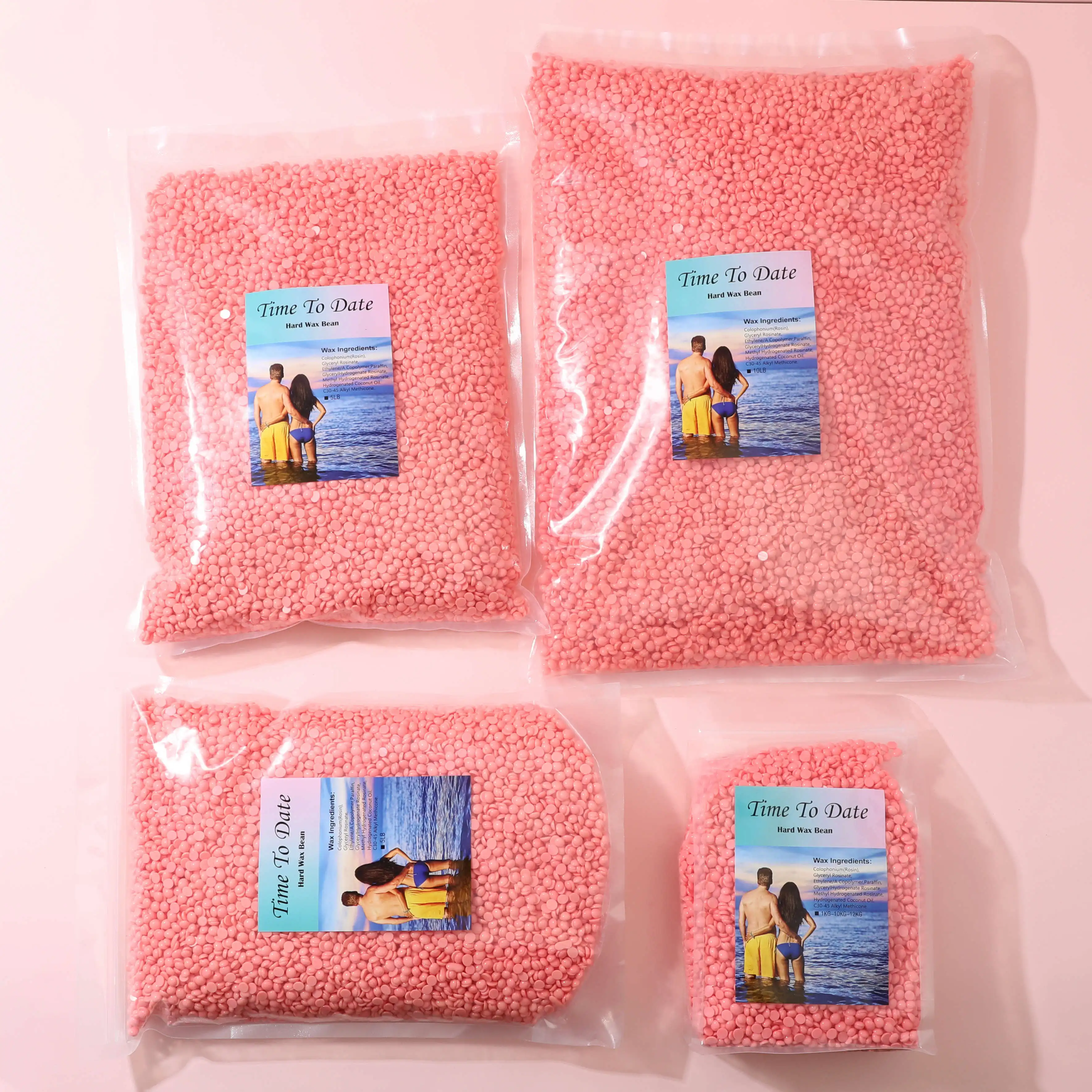 Doll Wax 10lb Hair Removal Sensitive Skin Body Facial Brazilian Bikini and Legs Refill Women Men pink rose Wax Beans