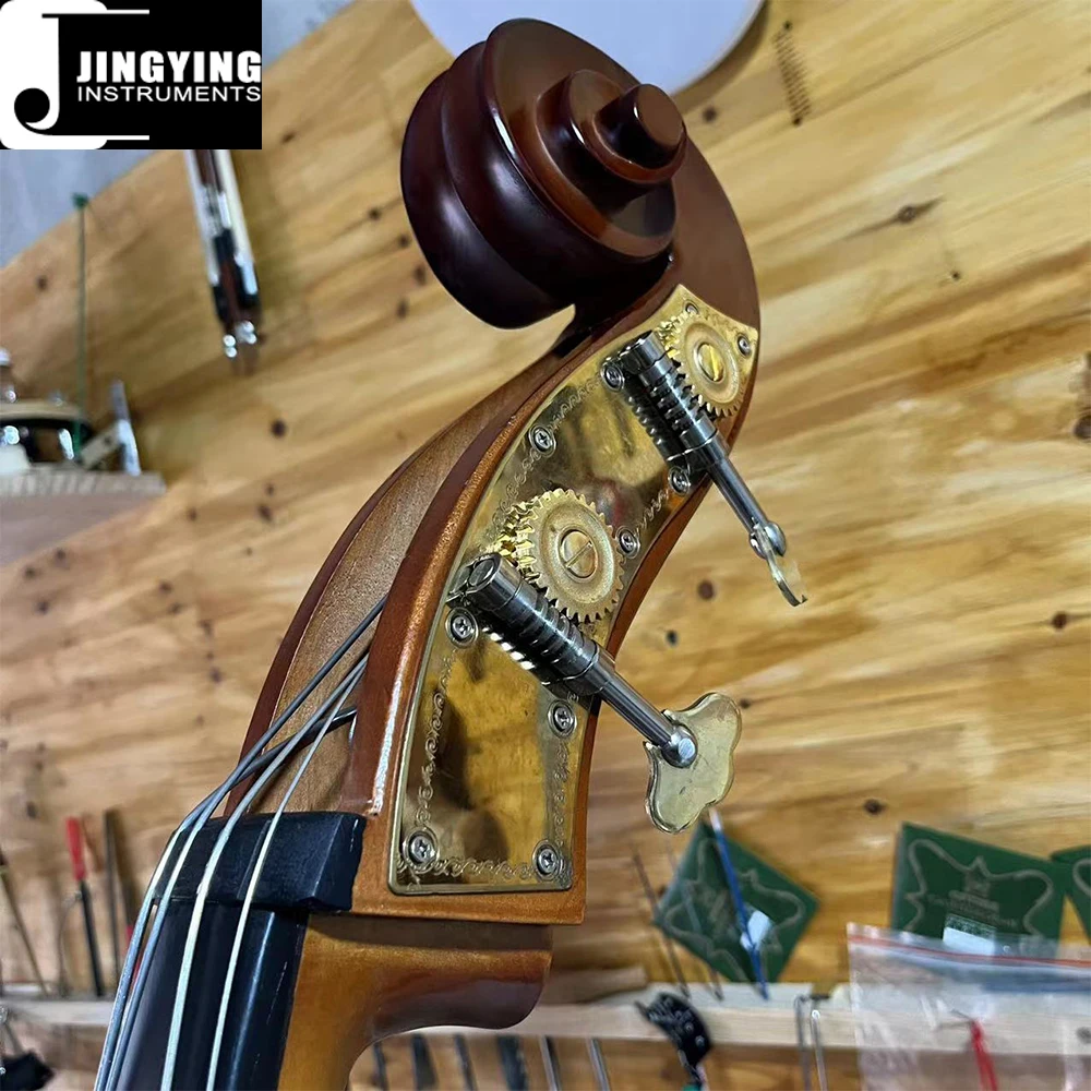 2024 Jingying Music String Instruments,JYDB-E100 Matte Antique Edging Pressure Plate Student Double Bass