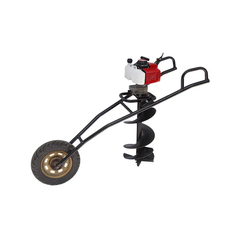 Hot Sale Trolley Earth Auger Single Wheel Trolley Earth Auger Machine Trolley One Man Earth Auger