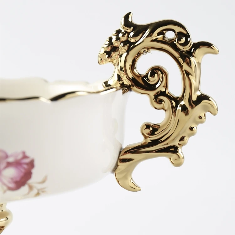 P:arty wedding gold luxury irregular ceramic bowls decorative