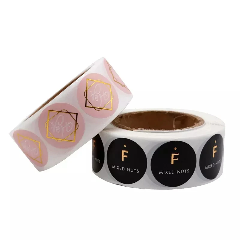 Custom Waterproof Vinyl Adhesive Circle Round Brand Logo Label Sticker Packaging Label For Custom Sticker