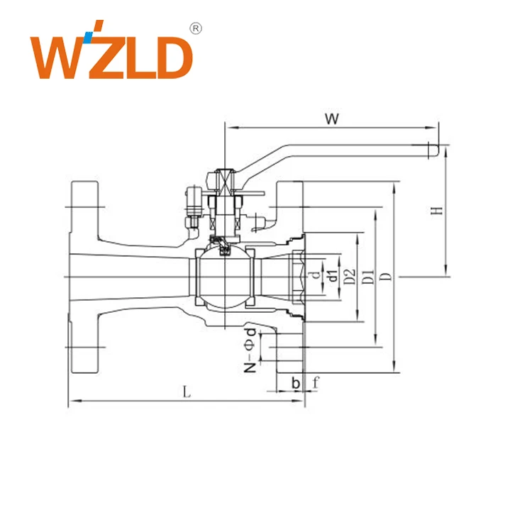 WZLD Anti Overflow Manual 1/2 Inch-10 Inch Actuated Straight Through Floating Ball Valve
