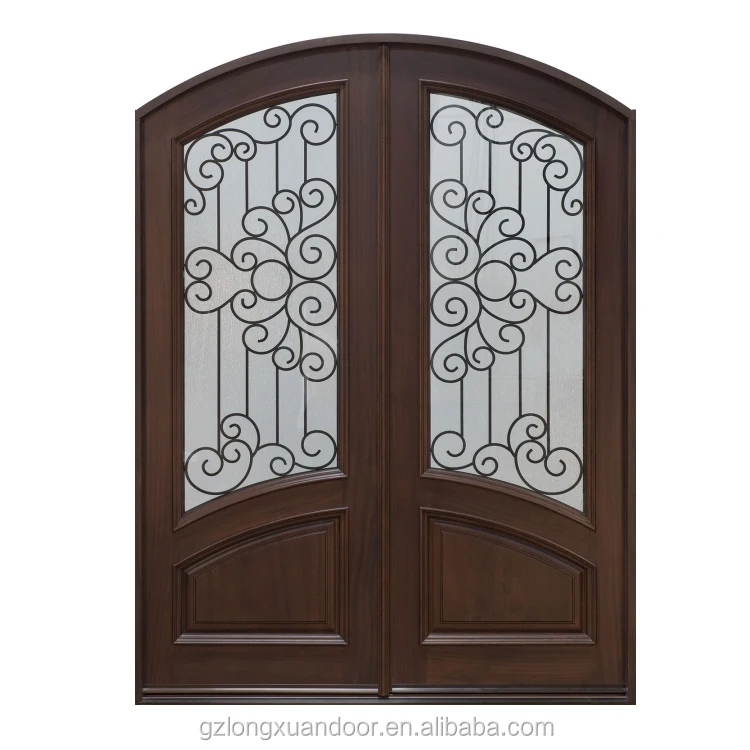 classical Wooden arch main door design exterior teak wood hard doors  for Churches