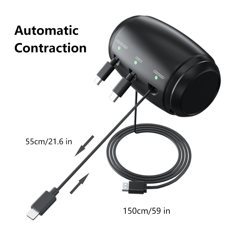 Wholesale OBSHI 2020 Car Taxi Headrest Backseat 3 in 1 Power Charging Station Car Charger Type C Micro USB for phone taxi