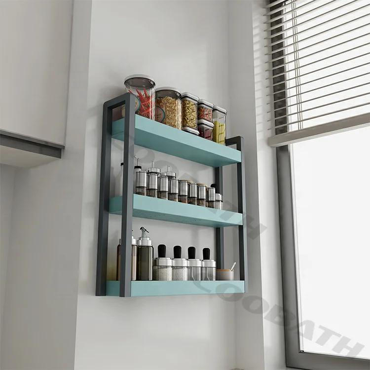 Home new design storage rack kitchen display rack shelf with wheels kitchen organizer shelf