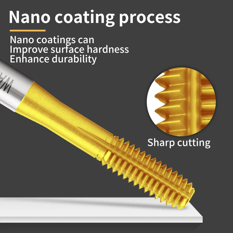 WALTETAP HSSE-M42 JIS Standard With Tin Roll Forming Tap M3 M4 M5 M6 M7 M8 M9 M10 M12 Machine Screw Thread Taps